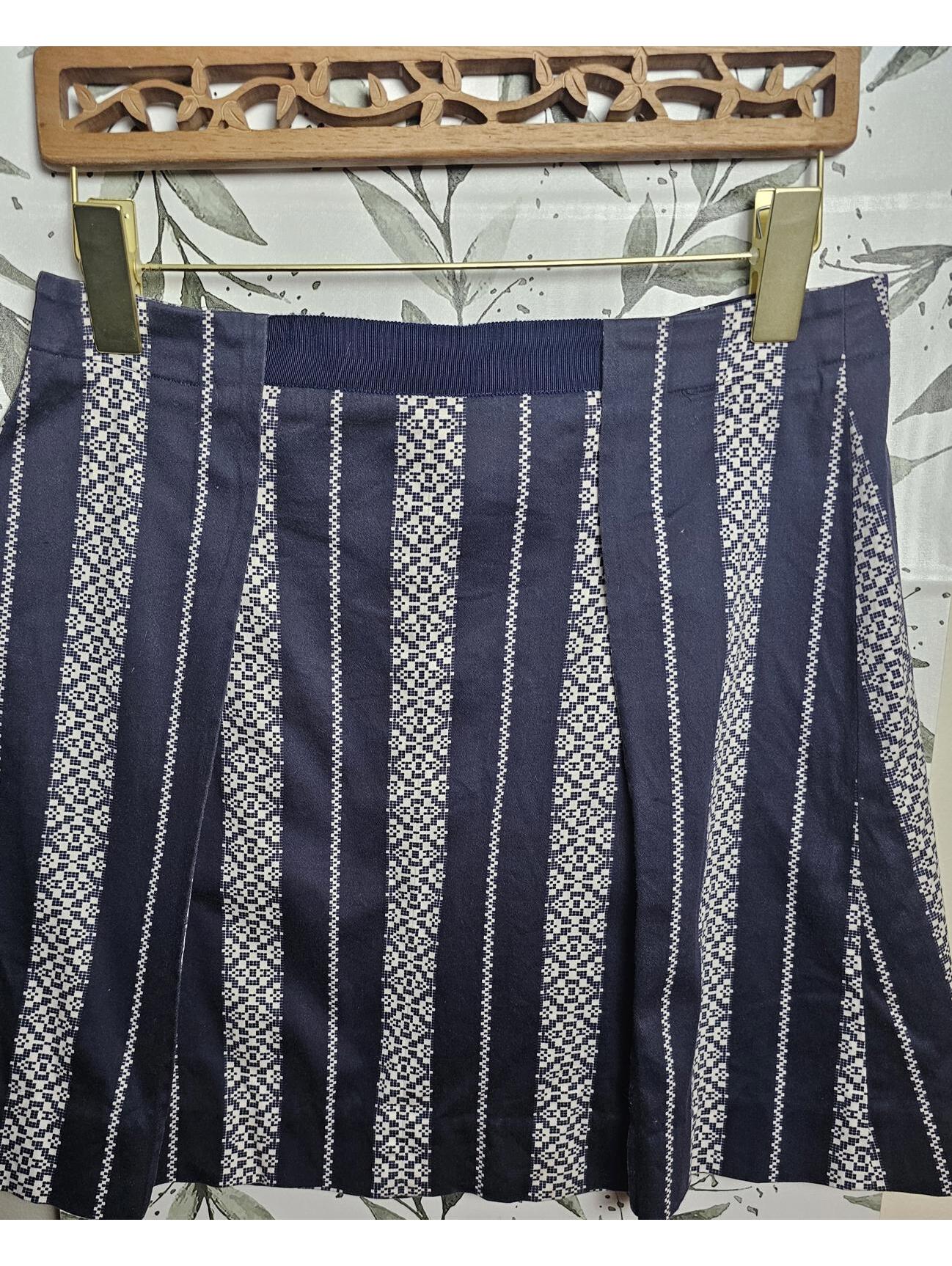 Draper James Skirt Navy & White Womens Size 8 Pattern